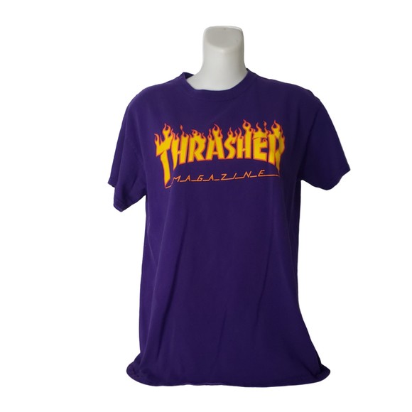 Thrasher Tops - Thrasher Magazine Purple T Shirt Size Medium